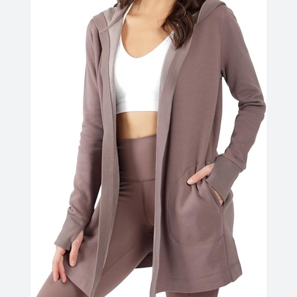 90 degree by reflex fleece lined hooded cardigan - Picture 1 of 7
